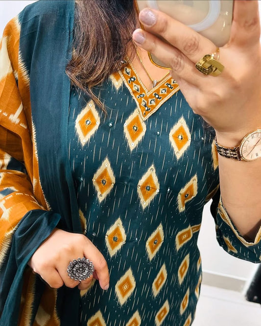 Libas India Stylish Kurti With Bottom And Dupatta Set