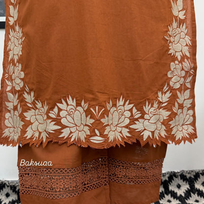 Premium Cotton Full Embroiderd Suit Set